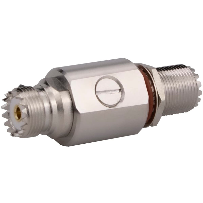 Whisary UHF Lightning Arrestor PL-259 Lightning Surge Protector UHF Female to Female Bulkhead for HAM Radio Gear，CB Ham Two-Way Base Stations