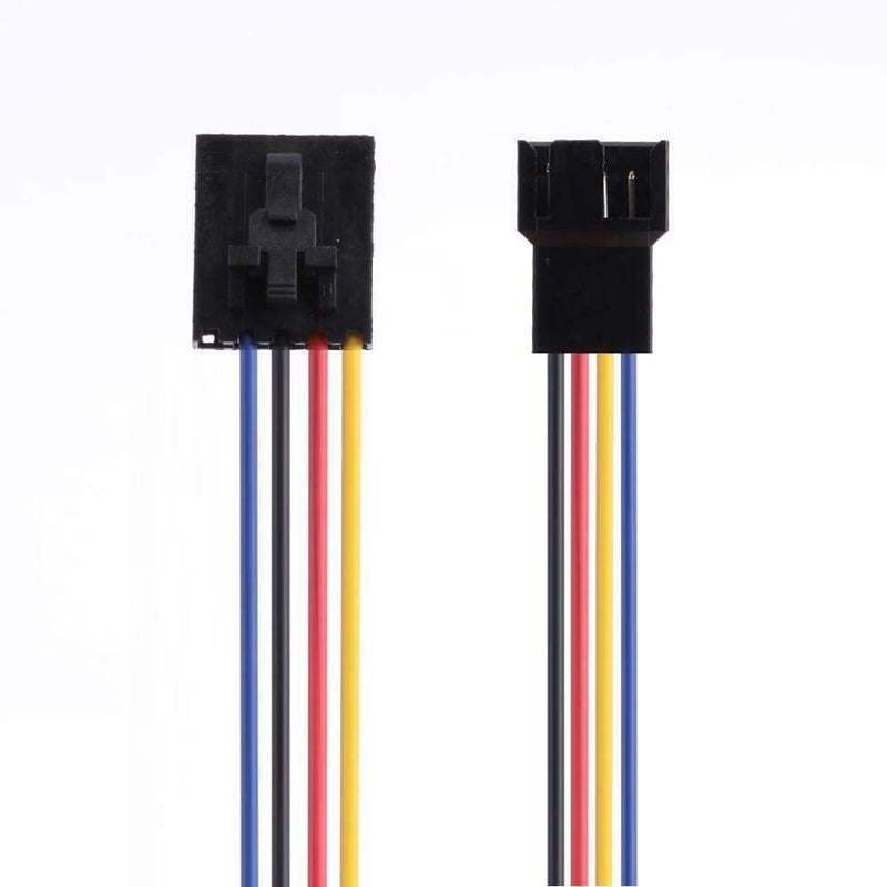 Wixine 5Pcs 5Pin to 4Pin Fan Connector Adapter Converter Extension Cable Wire