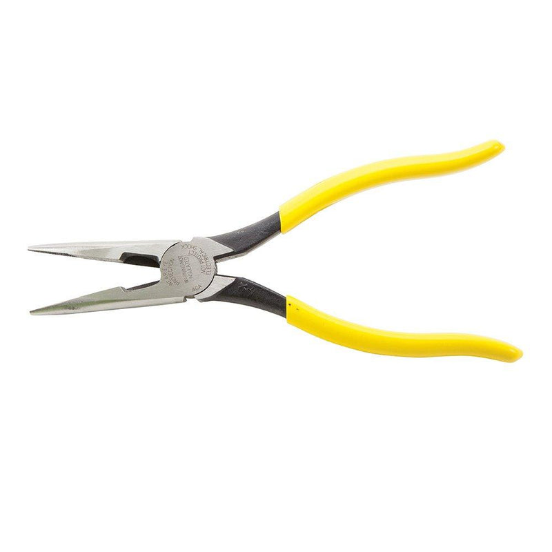 Klein Tools D203-8 Linemans Pliers, Needle Nose Side Cutters, 8-Inch Alligator Pliers with Extended Handle Side Cutting