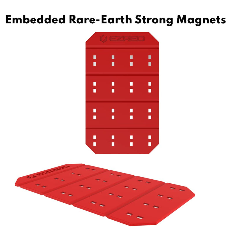 EZRED Magnetic Flexible Mat for organizing and collecting tools, pins, nuts, bolts, mechanic tools, trades tools, and crafting tools