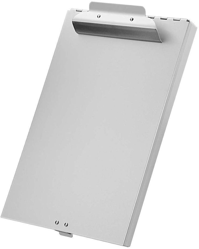 ZCZN Recycled Aluminum Storage Clipboard, Clipboard Box, Form Holder, Suitable for School, Office, Jobsite or Medical Staff, 9.25 x 13.78 Inches, Silver