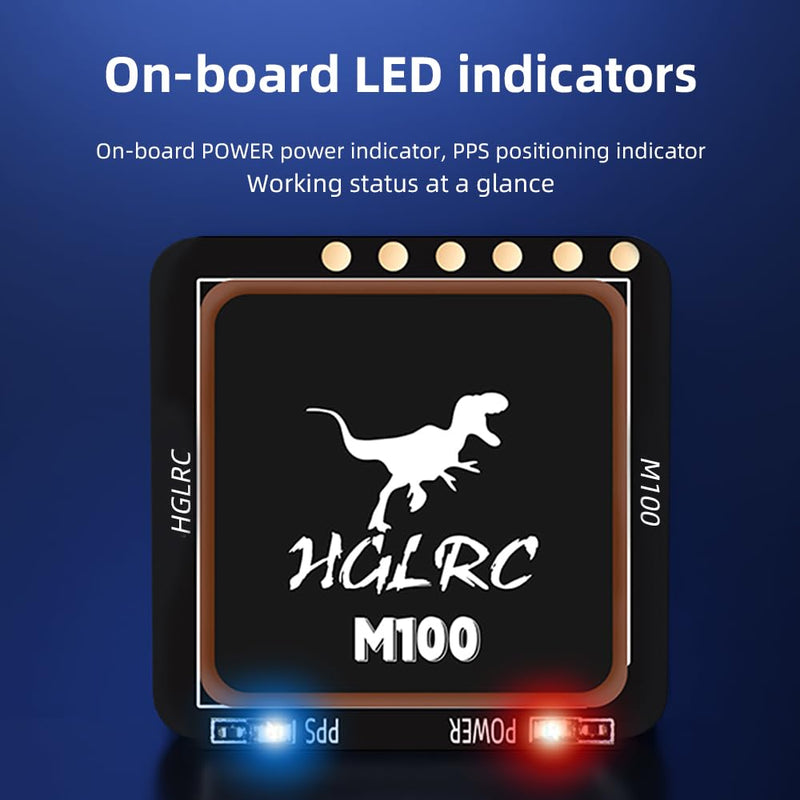 HGLRC M100-5883 GPS Module, Upgraded 10th Generation Chip with Compass for UBLOX Compatible with FPV Fixed-Wing UAV
