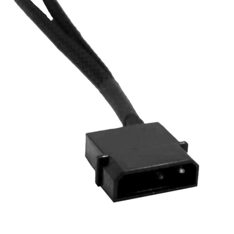 2 Pack 4-Pin Molex (Actual 2-Pin) to 2 x 3 Pin / 4 Pin PMW 12V PC Case Fan Power Adapter Cable, 3-Pin or 4-Pin (PWM Connector) to Molex Computer Cooler Cooling Fan Splitter Y Power Cable