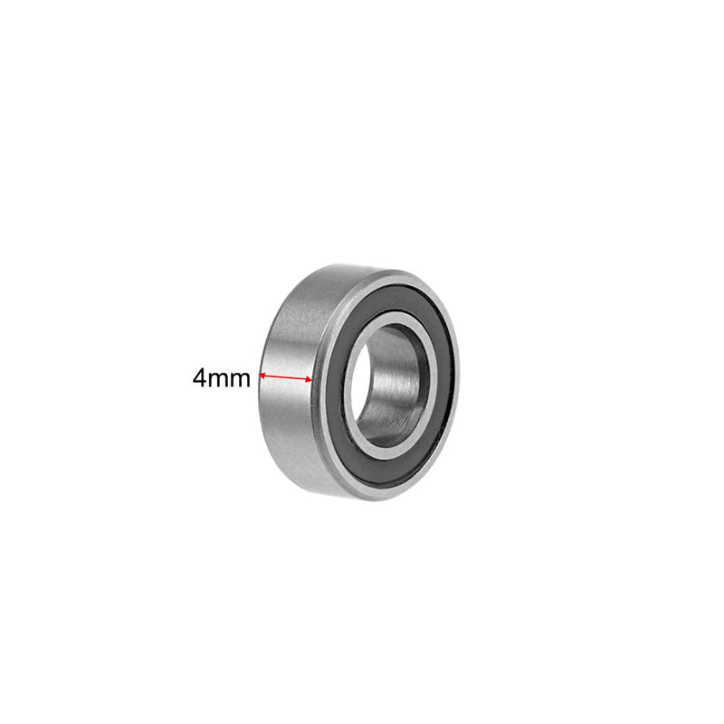 uxcell MR126-2RS Deep Groove Ball Bearings 6mm Inner Dia 12mm OD 4mm Bore Double Sealed Chrome Steel Z2 4pcs 6mmx12mmx4mm