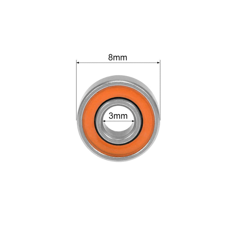 uxcell S693C-2OS Hybrid Ceramic Ball Bearing 3x8x4mm ABEC-7 Stainless Steel Bearings