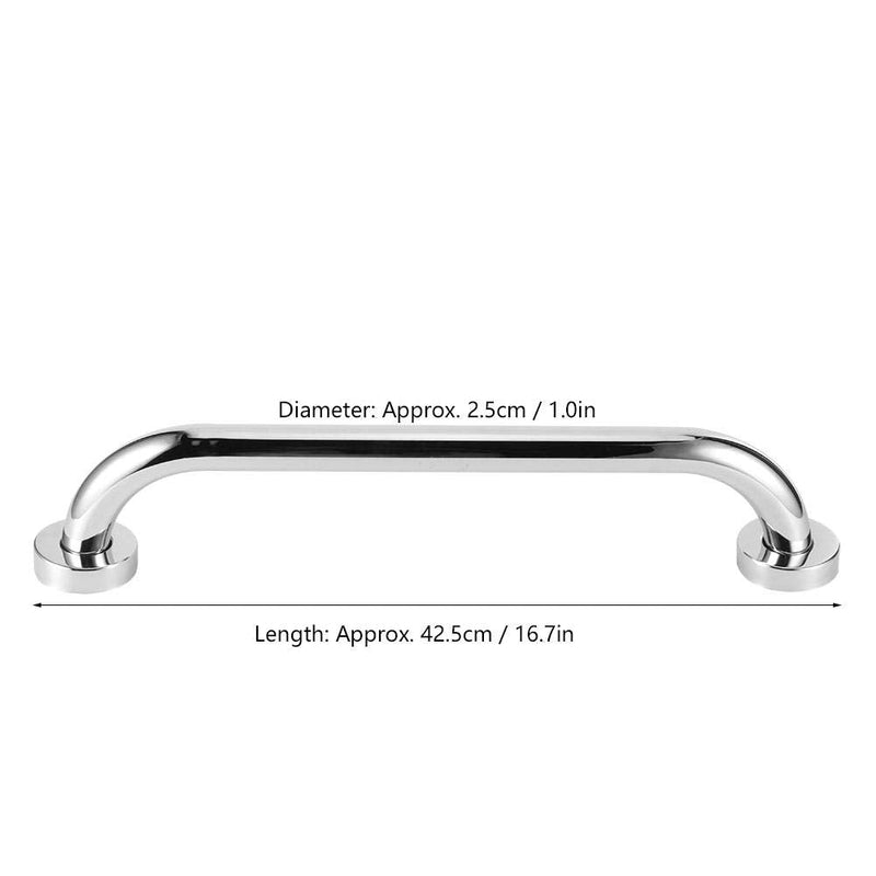 Bathroom Safety Armrest, 42.5cm Stainless Steel Bathtub Hand Bar Bathroom Handrails Toilet Accessories for Elderly Children