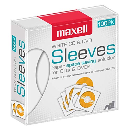 Maxell CD/DVD Storage Sleeves 100pk