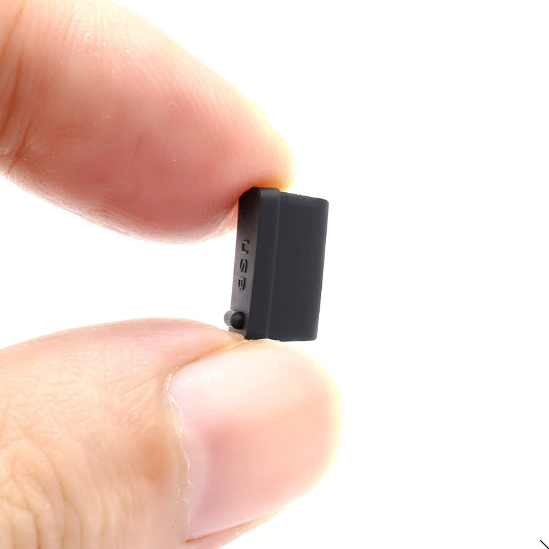 ThreeBulls 30 Pcs Silicone USB Cap Port Cover Anti Dust Protector for Female End Black