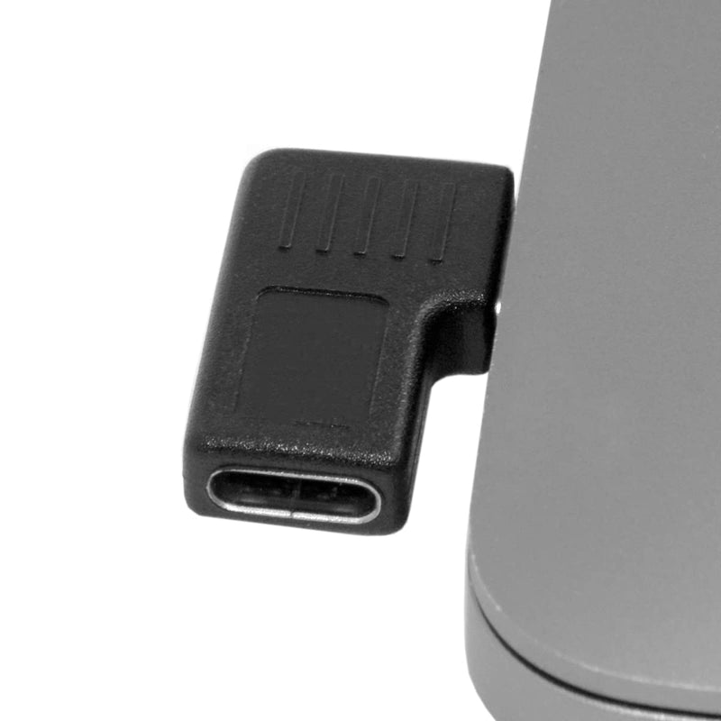 Cablecc 90 Degree Right & Left Angled USB 3.1 Type-C Male to Female Extension Adapter for Laptop & Tablet & Mobile Phone