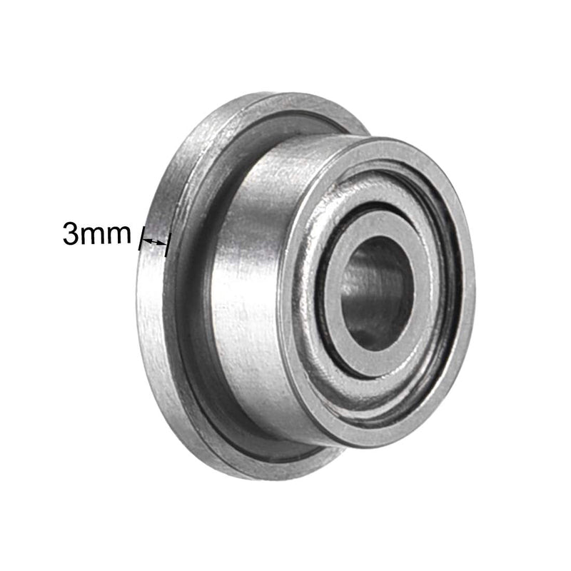 uxcell F692ZZ Flanged Ball Bearing 2x6x3mm Double Metal Shielded (GCr15) Chrome Steel Bearings 5pcs