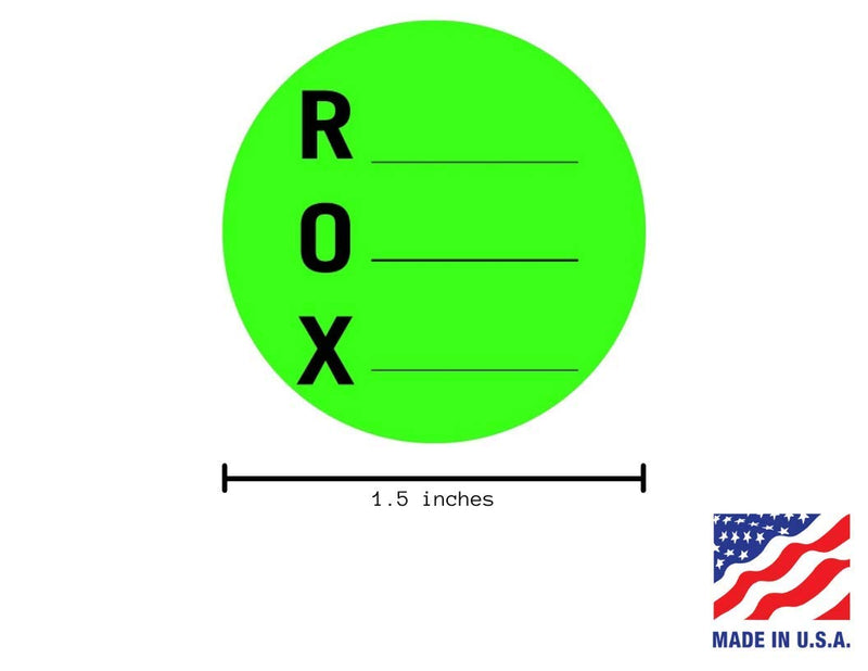 QSRProducts ROX Label - 1.5 inch - Received, Opened and Expires Sticker - 1000 Labels - FIFO - Inventory Management