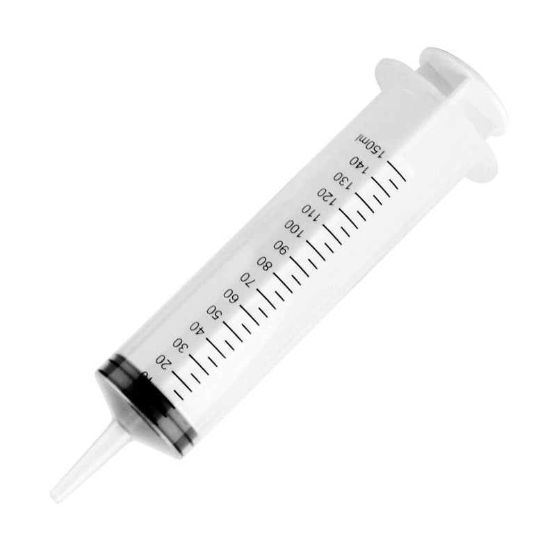 2PCS 150ML/CC Large Plastic Syringe for Scientific Labs, Measuring, Watering, Refilling, Filtration, Feeding（Independent Pack） 2PACK-150ML