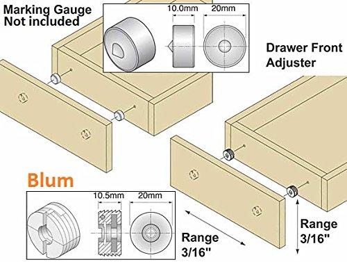 Blum 295.1000 Standard 3/16" Drawer Front Adjuster-10 Pack