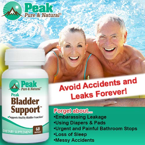 Peak Bladder Support by Peak Pure & NaturalÂ® for Overactive Bladder and Bladder Control | Go-Lessâ„¢ for Urge Incontinence and Leak Accident Protection | SoylifeÂ® and EFLAÂ® 940