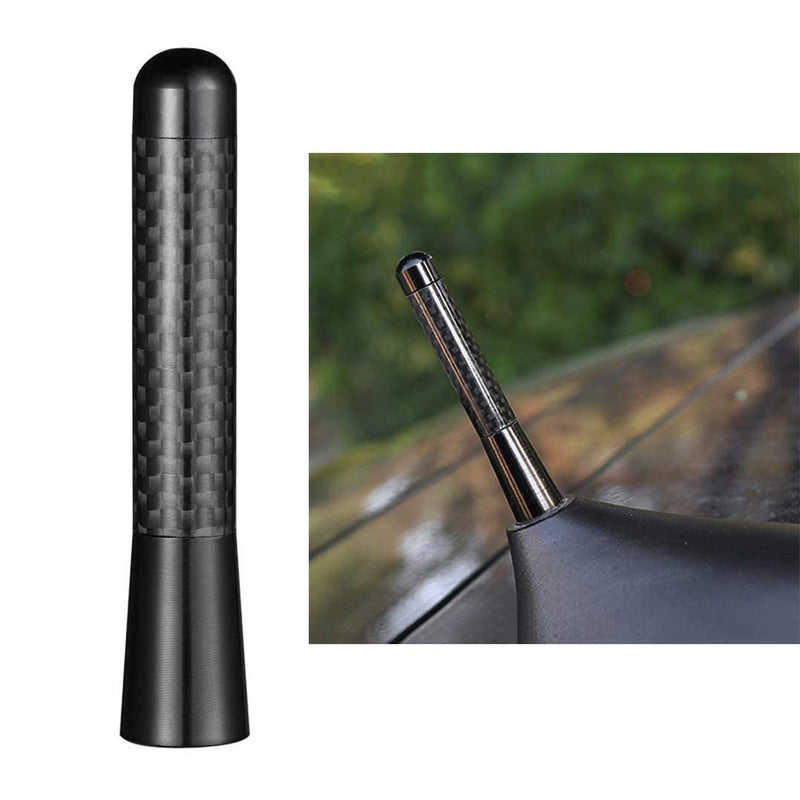 Bingfu Mini Car Antenna Roof Mount 3.2 inch Carbon Fiber Car Antenna Replacement Compatible with Toyota Honda Chevrolet Nissan Ford Jeep Subaru GMC