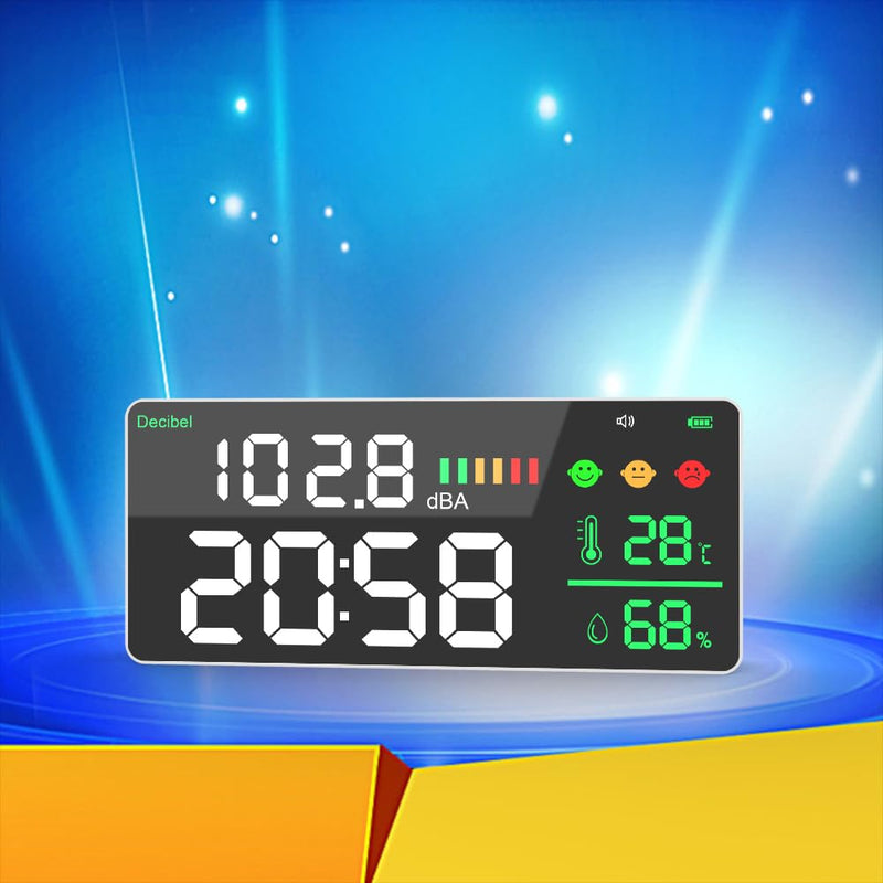 GCEU-T4-DM165A-C Noise Meter Digital Decibel Sound Meter Temperature Meter ℃ Sound Lev