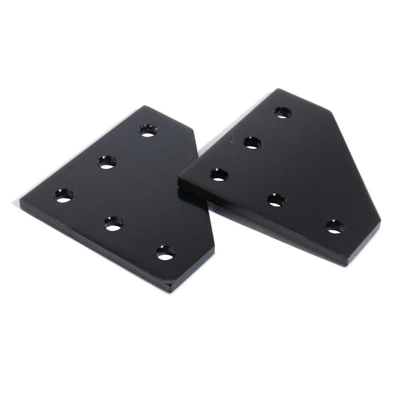 Boeray 4pcs 2020 Corner Bracket Plate Anodised L Shape 5 Hole 90 Degree Outside Joining Plate for 20 x 20mm Series Aluminum Extrusion Profile Black 4 2020 L Shape-4Pcs