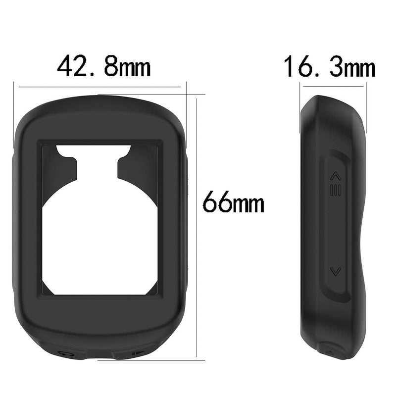 for Garmin Edge 130 Plus Protective Case Cover, LOKEKE Silicone Protective Case Cover Shell Skin for Garmin Edge 130/130 Plus(Silicone Black)