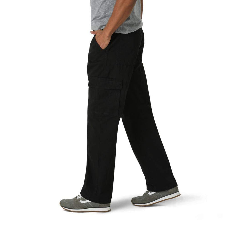 Wrangler Authentics Men's Classic Twill Relaxed Fit Cargo Pant 29W x 30L Black