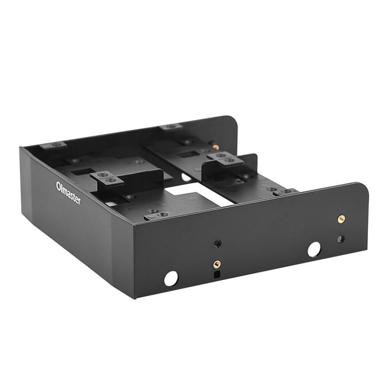 Zerone 5.25'' to 3.5''/ 2.5'' Bay Adapter 5.25" Floppy-Drive to Dual 2.5 x 3.5 HDD/SSD Bay Cover Computer Mounting Bracket Kit for PC