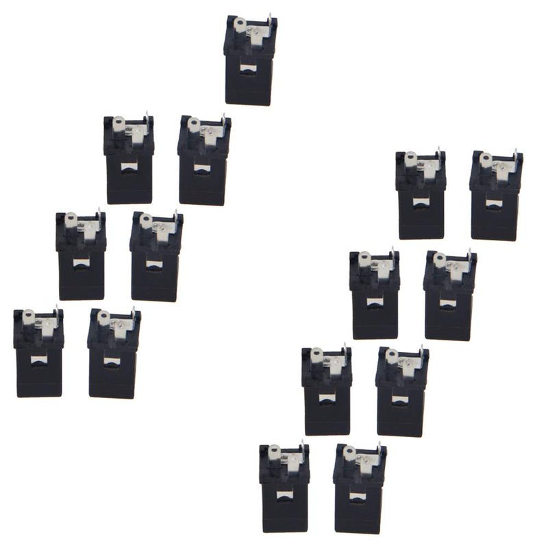 Fielect 15Pcs PCB Mount 5.5mm x 2.1mm 3 Pin Audio Video DC Connector Socket Black DC012A 5.5 x 2.1mm 3 Pin DC012A 15Pcs