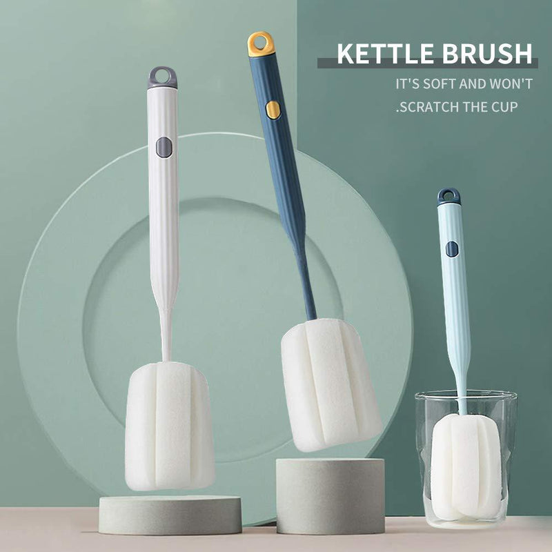 Bottle Soft Brush -2Pcs Is Soft And Easy To Clean, Can Effectively Remove The Stain Residue On The Bottom Of The Cup (PINK-Brush) Pink-brush