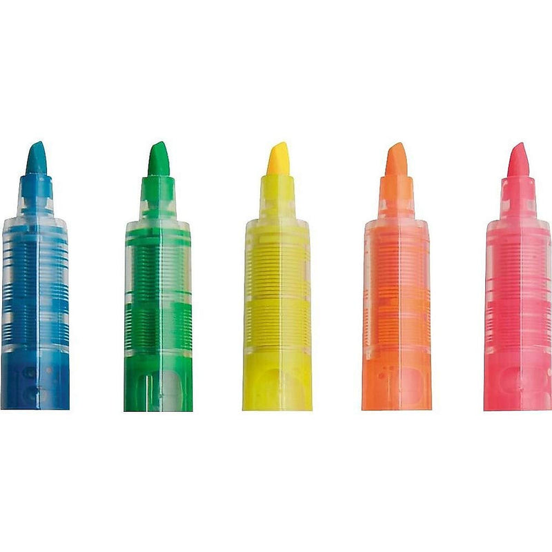 Staples Hype! Liquid Highlighters, Assorted, 5/Pack