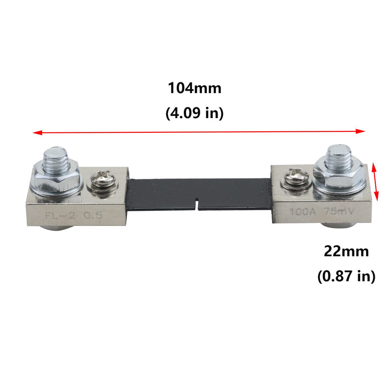 Antrader 100A 75mV Analogue Digital Meter 0-100A Current Shunt Resistors Resistance for DC Current Measure