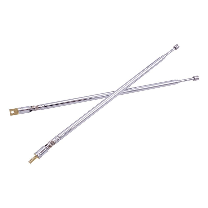 Fancasee (2 Pack) Replacement Telescopic AM FM Radio Antenna 4-Sections Stainless Steel Radio Antenna for AM FM Radio Receiver TV and More (24 inch)