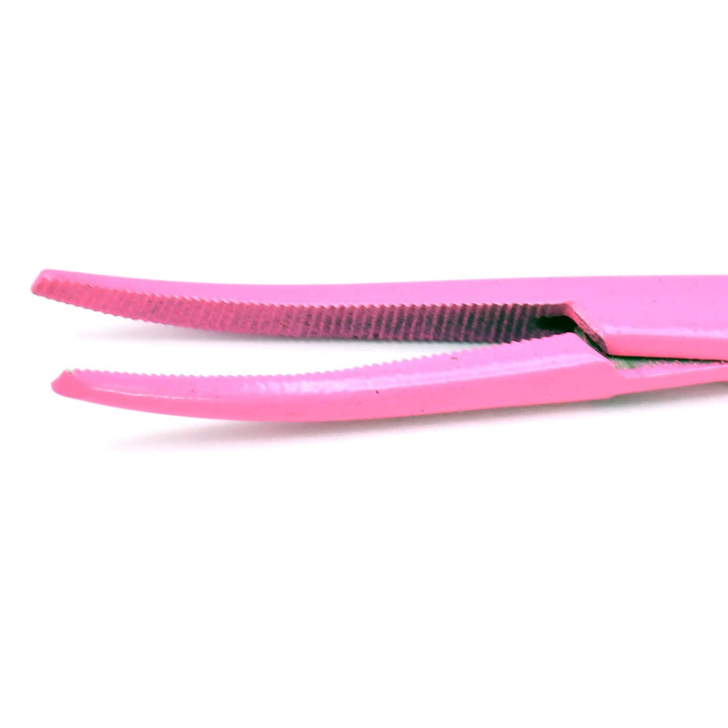 TeckMed - Ultimate Hot Pink Hemostat Set, 6 Piece Ideal for Hobby Tools, Electronics, Fishing and Taxidermy