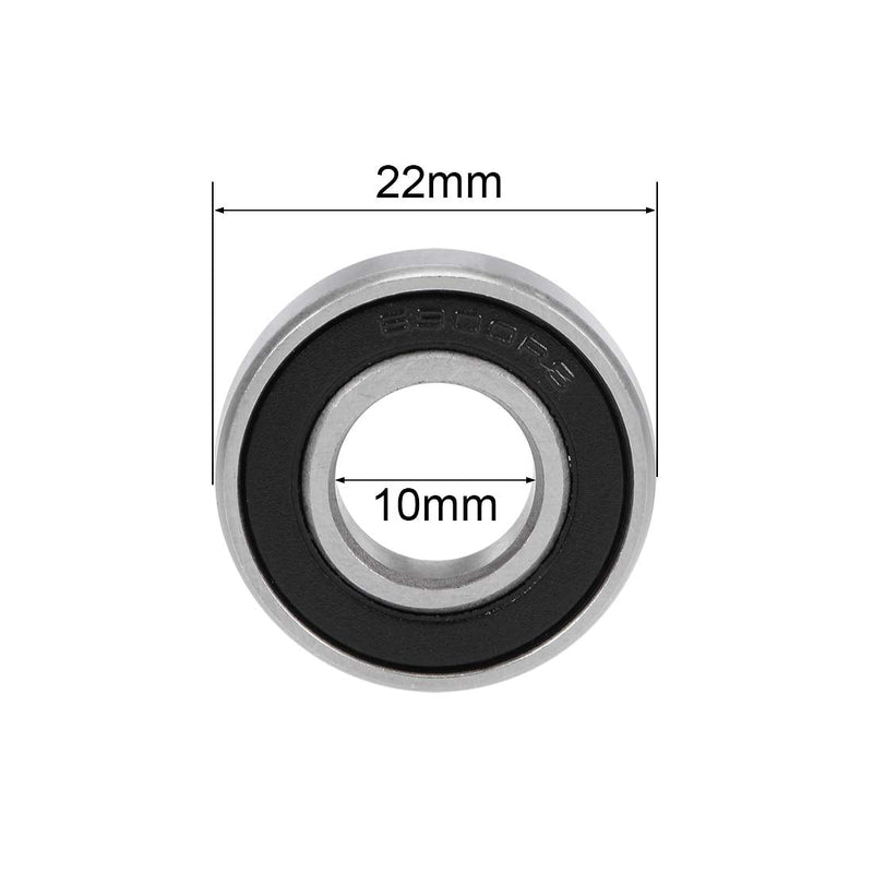 uxcell Deep Groove Ball Bearings Z2 10mm x 22mm x 6mm Double Shielded Carbon Steel 10pcs 10mmx22mmx6mm