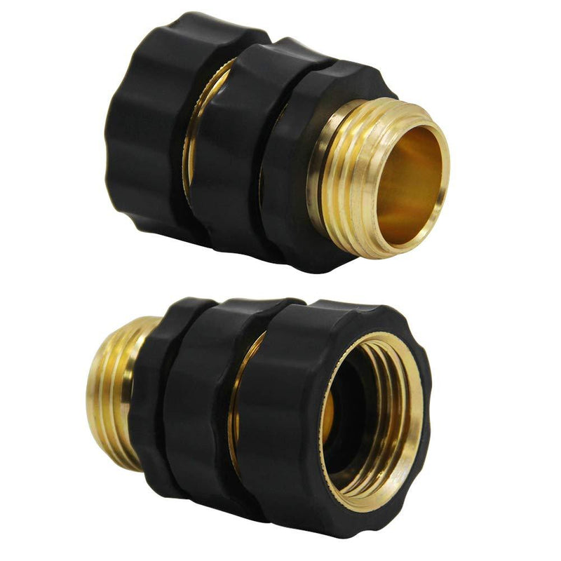 Twinkle Star 3/4 Inch Garden Hose Fitting Quick Connector Male and Female Set, 2 Set 2 Sets
