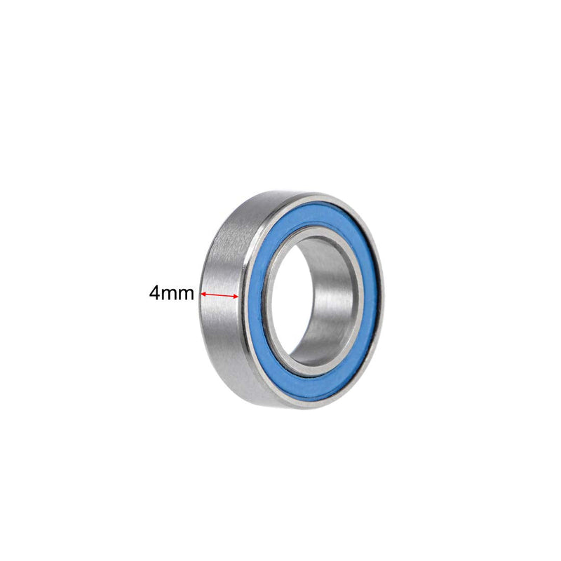 uxcell MR148-2RS Deep Groove Ball Bearings 8mm Inner Dia 14mm OD 4mm Bore Double Sealed Chrome Steel Blue Seal Z2 20pcs 8mmx14mmx4mm