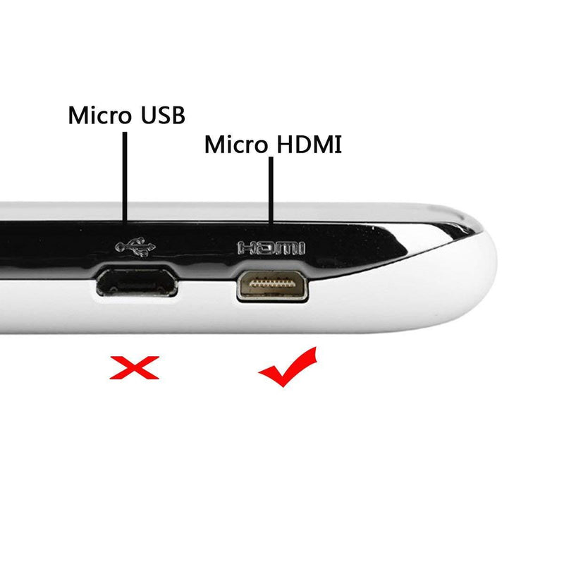 CY Right Angled 90 Degree Micro HDMI to HDMI Male HDTV Cable 150cm for Cell Phone & Tablet 1.5m