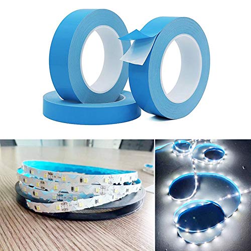 Thermal Adhesive Tape 50mmx25Mx0.25mm,Double Sided Thermally Conductive Tapes,Cooling Tape for Heat Sink,LED Strips,Computer CPU,GPU,Coolers,SSD Drives (0.25mm Thickness, 50mm25M) 0.25mm Thickness 50mm*25M