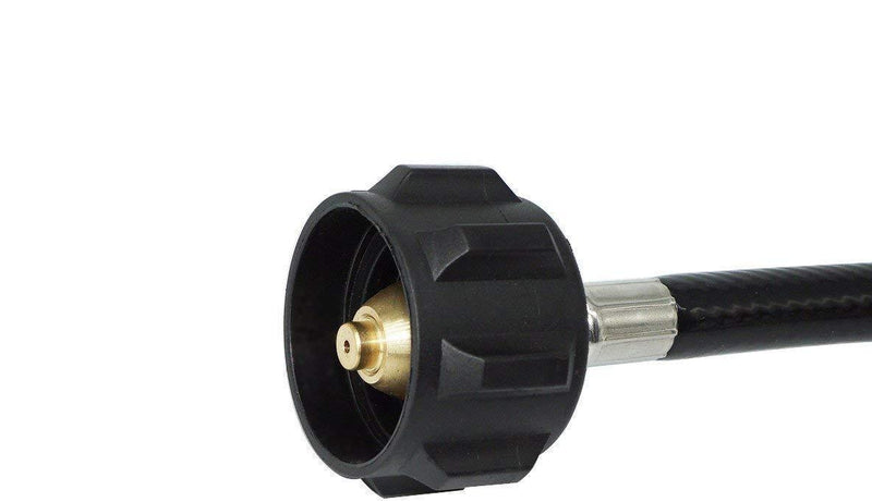 DOZYANT 4 Feet Propane Adapter Hose 1 lb to 20 lb Converter Replacement for QCC1 / Type1 Tank Connects 1 LB Bulk Portable Appliance to 20 lb Propane Tank 4Feet