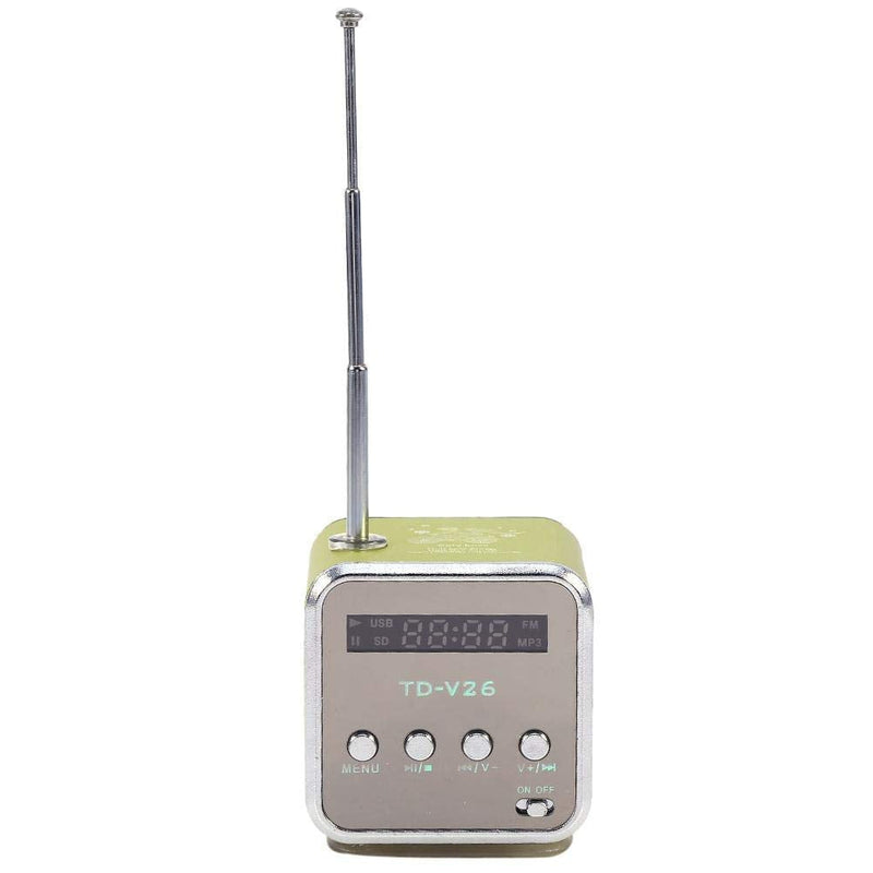Eboxer Portable Mini Speaker Music Player FM Radio Stereo Speaker Support TF Card and U Disk, Brief Design, Perfect Mini Speaker for Room Bike Car for Phone/Tablet/Computer (Green)