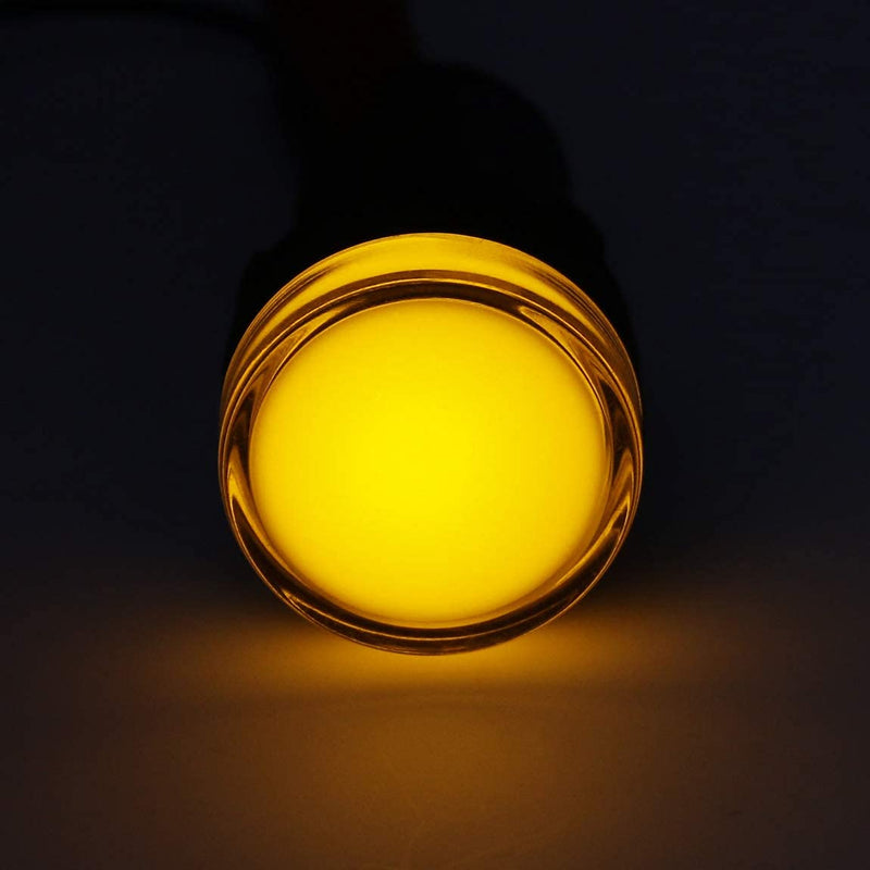 Heschen 22mm LED indicator light AD16-22D/S 220VAC 20mA yellow light color pack of 5