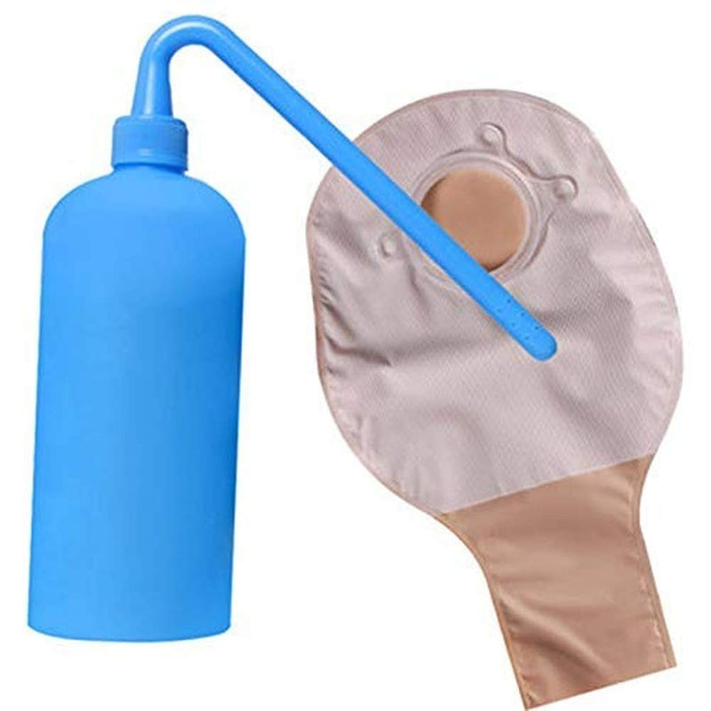 2PCS Colostomy Bag Cleaning Tool, Cleaning Bottle for colostomy Bag Plastic wash Bottles,colostomy Supplies,Cleaning Bottle for All Ostomy Bags for Permanent Use,350ML