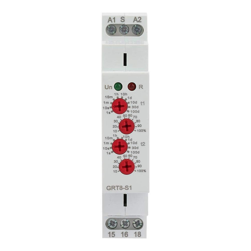 GRT8-S1 Mini Asymmetric Cycle Timer ON/Off Repeat Cycle Time Relay AC/DC 12V~240V (50-60Hz)
