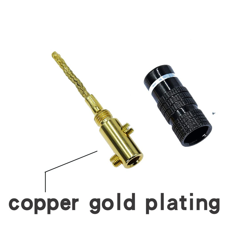 Screw-Type Connectors Deadbolt Flex Pin Banana Adapter Plug to 4mm Female Bananas Jack Center Surround Wire for Spring Loaded Speaker Terminals Inputs 4 Pack