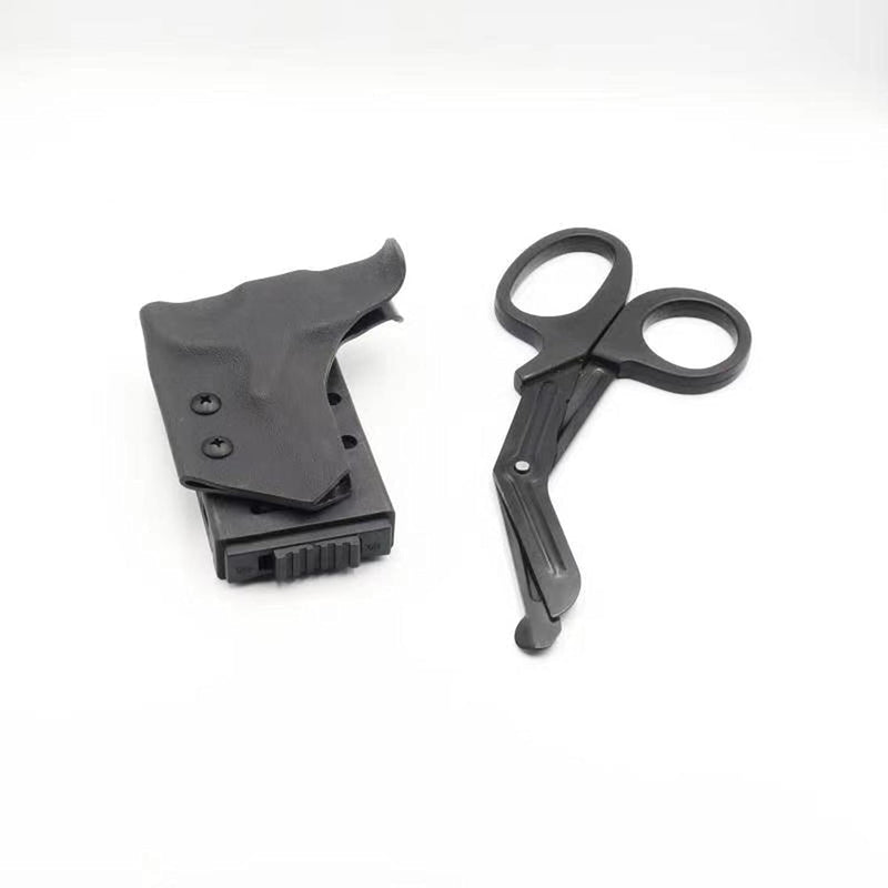 PUOSUO Kydex Holster For EMT Scissors Tactical Scissors Cover(Black,Not include scissor)