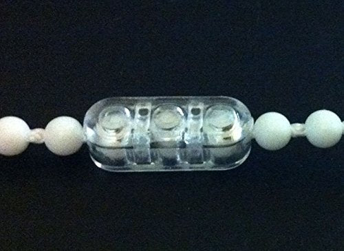 10 QTY: RollEase Clear Plastic Chain Connector for #10 or #6 Beaded Chain for Roller Shades