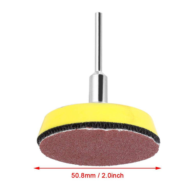 60pcs 2-inch Round Shape Sanding Discs Set 100 240 600 800 1000 2000# Grit Sand Papers with 1 Piece Disc Pad Holder