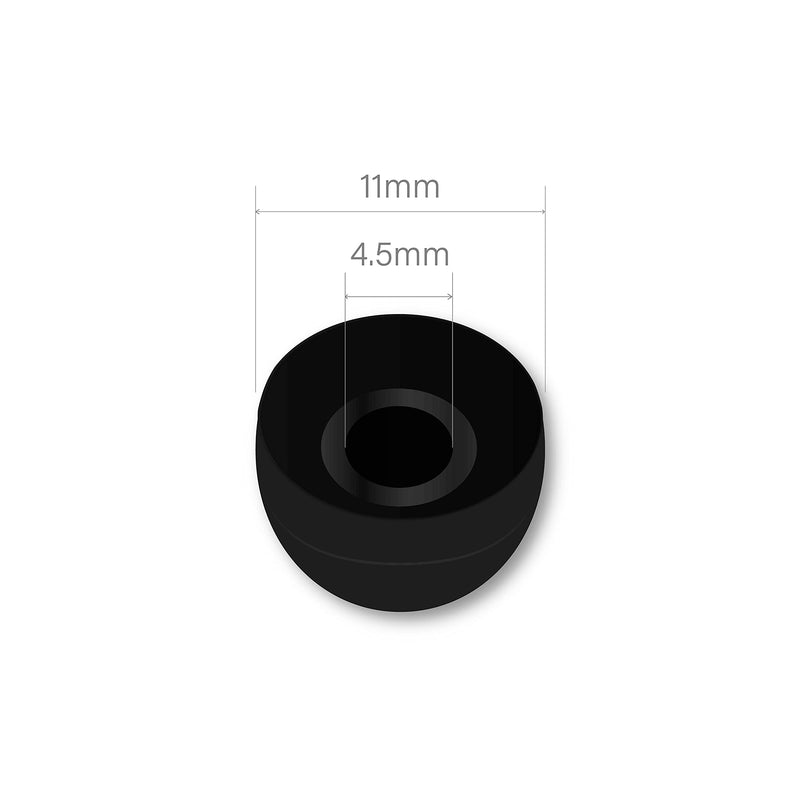 Earbudz 10 Pairs Medium Silicone Replacement Earbud Ear Buds Tips â€“ Black