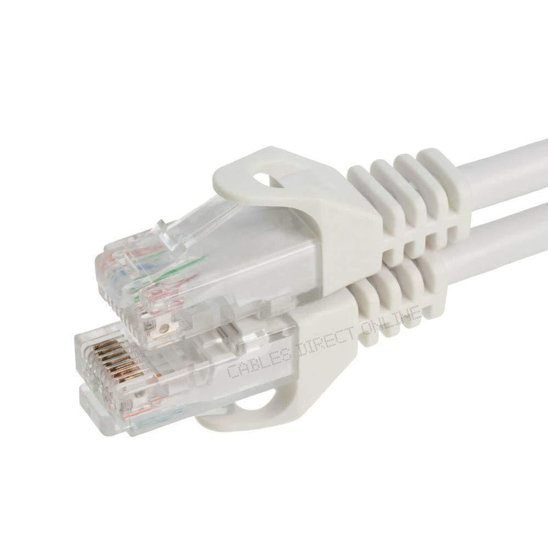 Cables Direct Online Snagless Cat5e Ethernet Network Patch Cable White 25 Feet 25ft
