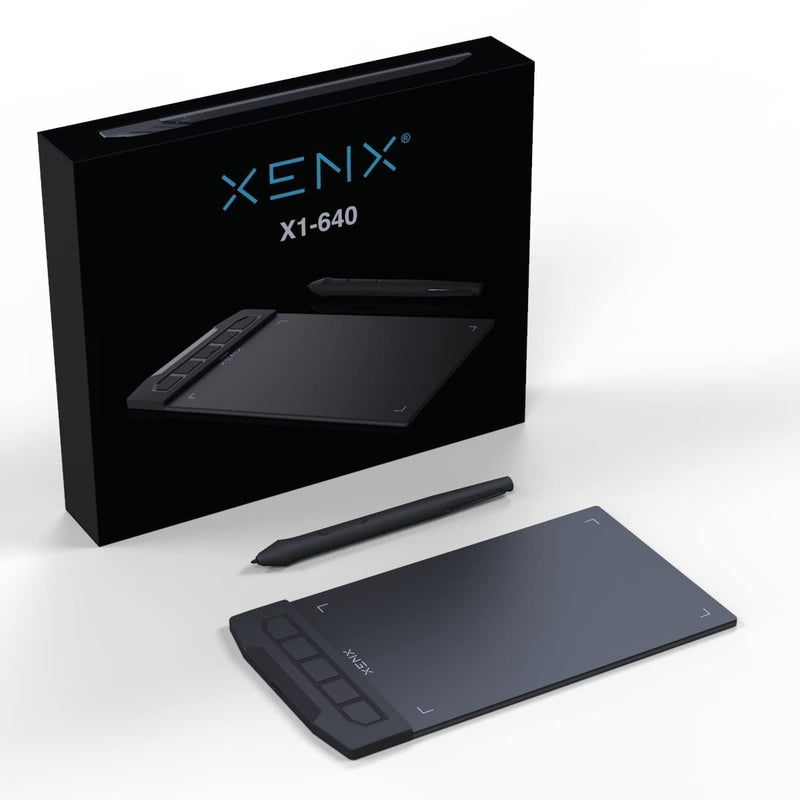XENX X1-640 Ultra-thin Graphic Drawing Tablet 6x4 inch with 8192 Pressure Levels Battery-Free Pen for Digital Art, Design, E-learning/Online Classes, OSU Gaming, Compatible with Windows, Mac & Android