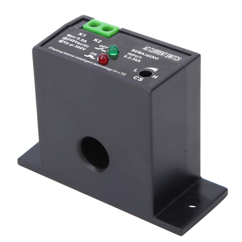 AC Current Sensing Switch Flameproof Adjustable 0.2~30A IP30 Self-Powered Sensing Switch(Normally Open) Normally Open