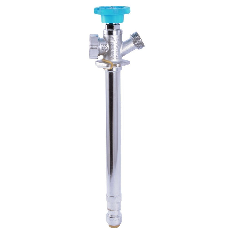 SharkBite 24626LFA 90 Degree Hose Bibb, 1/2 Inch x 3/4 inch MHT, Water Valve Shut Off, Push-to-Connect, PEX, Copper, CPVC, PE-RT 8 Inch