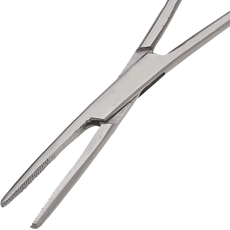 Set of 2 Premium Quality 10" Rochester Pean Hemostat Forceps Straight & Curved Clamps Three Locking Positions - SurgicalOnline